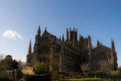 Low angle view of historic building against sky