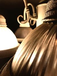 Close-up of illuminated lamp