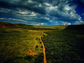 Scenic view of landscape against sky