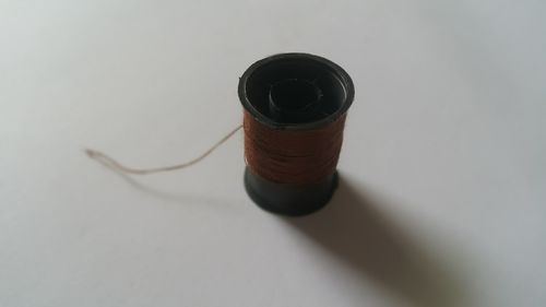 High angle view of electric lamp on table