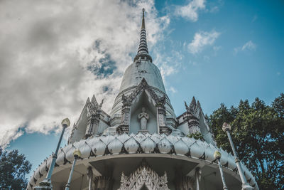 Low angle view of traditional building against sky