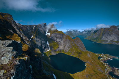 Scenic view of mountain against sky