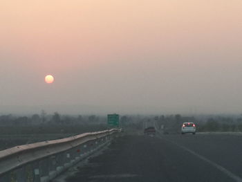Road at sunset