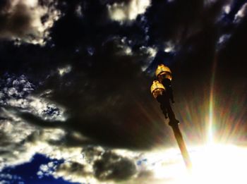 Low angle view of sky at sunset