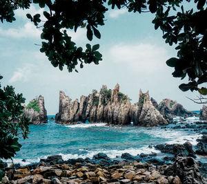 Scenic view of sea against sky