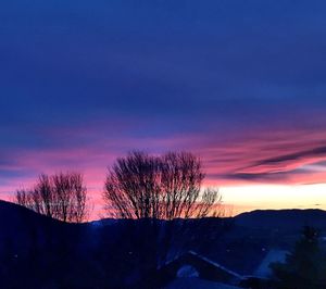 Scenic view of landscape against sky during sunset