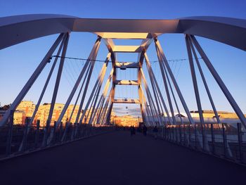 Suspension bridge against sky