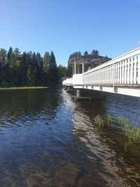 Bridge over river against sky