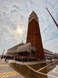 Low angle view of historical building against sky