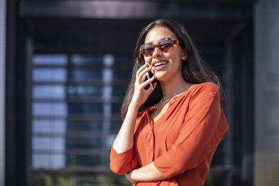 Young woman on break from work relaxing