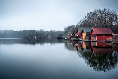 Panoramic view of lake against sky