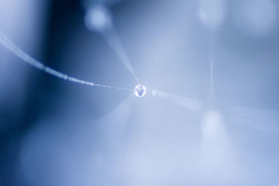 Close-up of water drop against sky