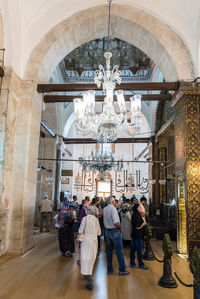 Group of people in front of building