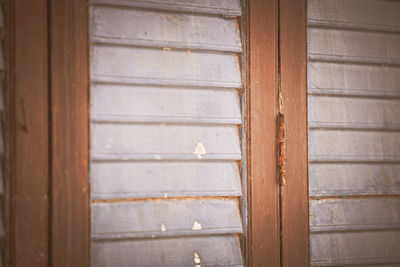 Close-up of closed door of building