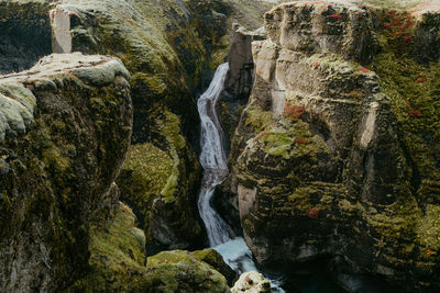 Fjaðrárgljúfur canyon in iceland