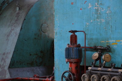 Close-up of rusty pipe