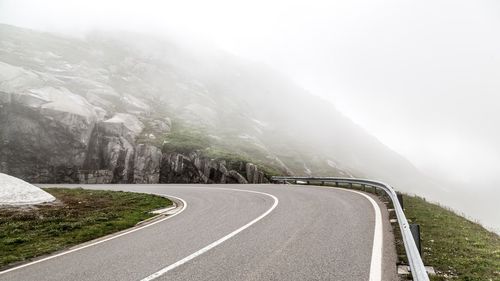 Road leading towards mountains