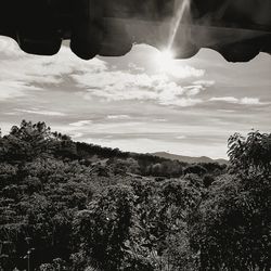 Scenic view of land against sky