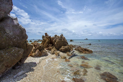 Rock formations at seaside