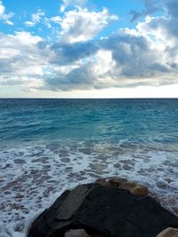 Scenic view of sea against sky