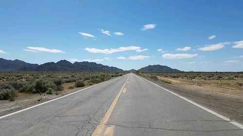 Road against sky