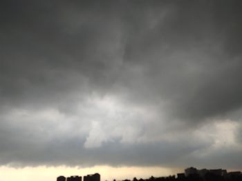 Low angle view of storm clouds in sky