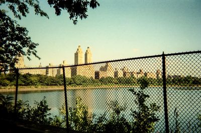 Chainlink fence against sky