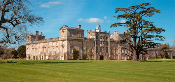 Panorama of wilton house - showing the south elevation and part of the east. built around 1543, 