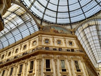Low angle view from below of famous milan architecture