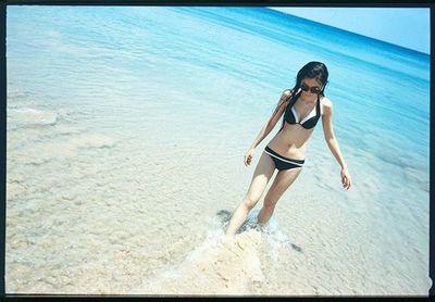 Woman standing on beach