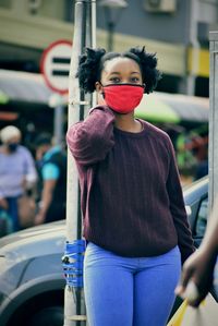 Portrait of girl wearing sunglasses