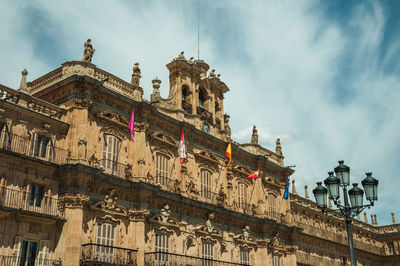 Low angle view of historical building against sky