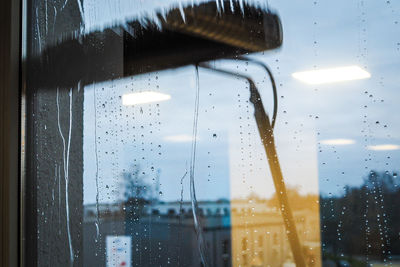 Raindrops on glass window