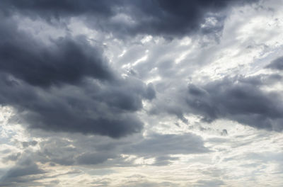 Low angle view of clouds in sky