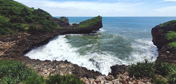 Scenic view of sea against sky