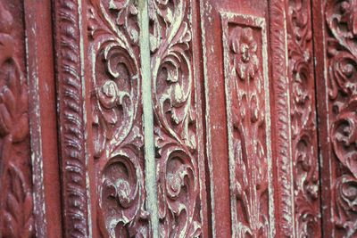 Full frame shot of weathered door