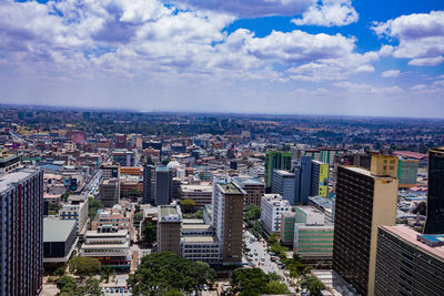 Nairobi city county skyline skyscrapers kenya's capital east africa panoramic scenic views from kicc