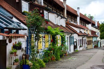 Residential houses built on the city wall