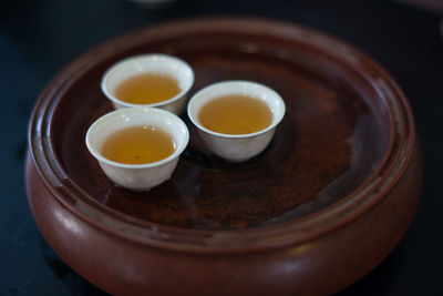 Close-up of chinese tea on table