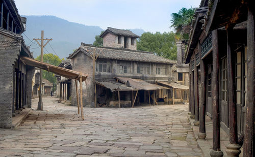 The hengdian world studio for shooting film studio, the ancient village chinese screen.
