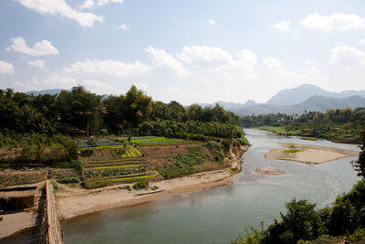 Scenic view of river against sky