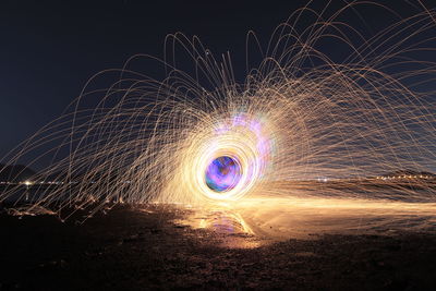 Light trails at night