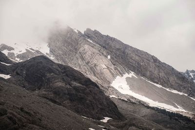 Scenic view of mountains against clear sky