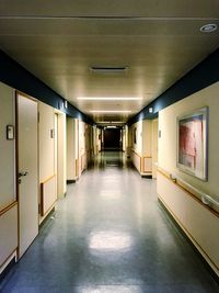 Empty corridor in building