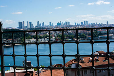 Bridge over river in city