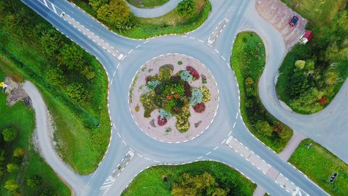 High angle view of road