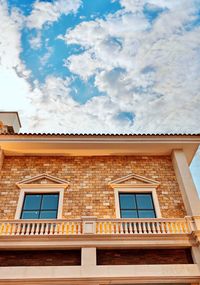 Low angle view of building against sky