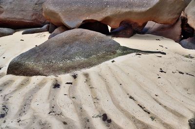 High angle view of a sand