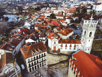 High angle view of buildings in amarante