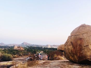 Scenic view of landscape against clear sky